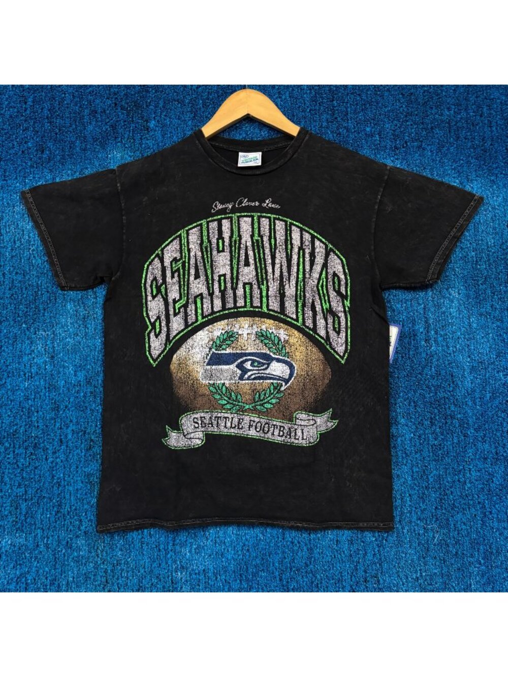 NFL Seattle Seahawks Football Mineral Wash T-Shirt Size Medium